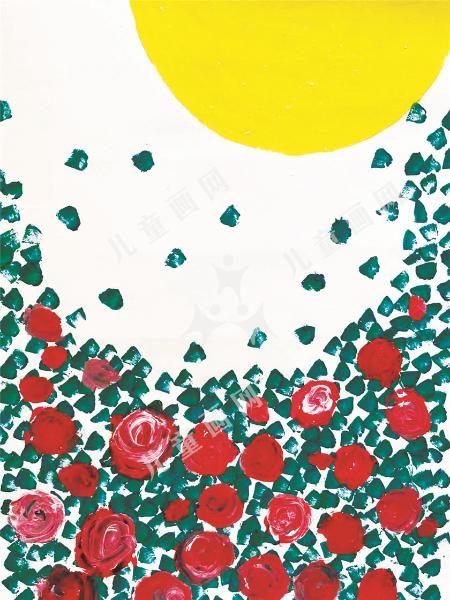 月光下的玫瑰花