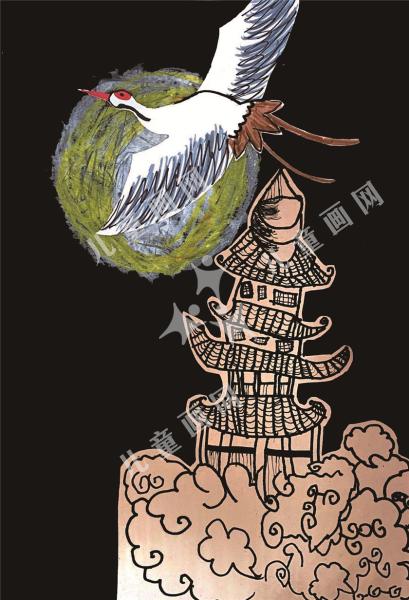 月圆黄鹤江山秀