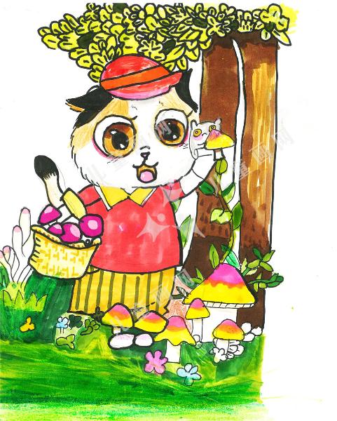 小猫采蘑菇