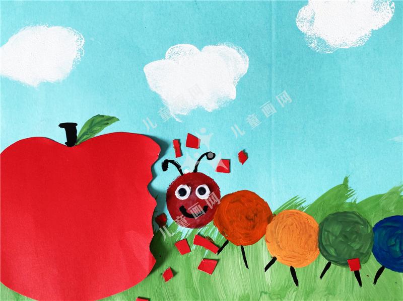 毛毛虫吃苹果