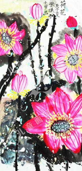 映日荷花别样红