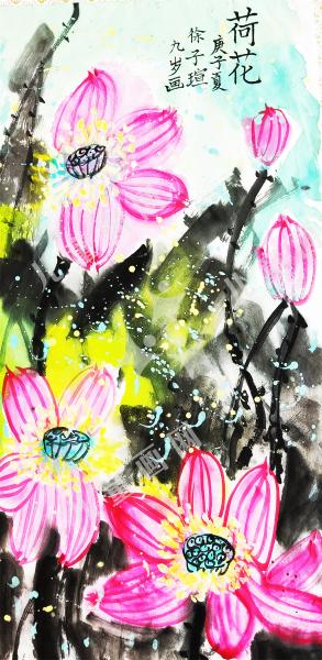 映日荷花别样红