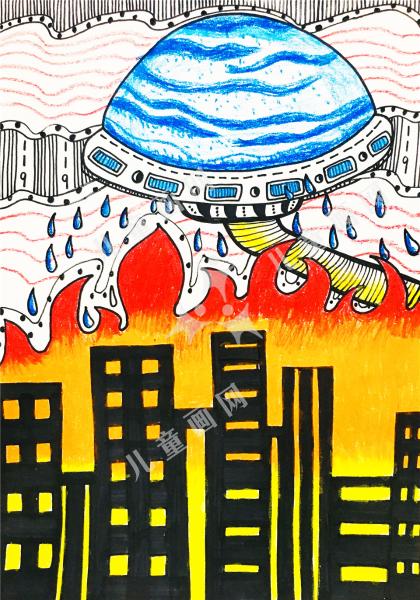 未来太空灭火飞船