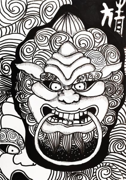 瑞兽门环