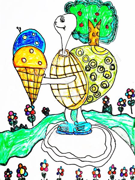 喜欢冰激凌的乌龟