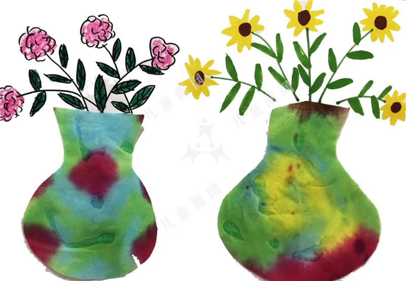 奶奶的晕染花瓶