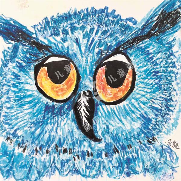 蓝色猫头鹰