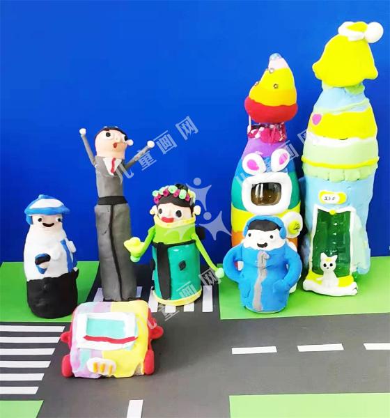 粘土作品——街角