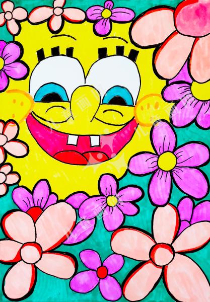海绵宝宝与花朵