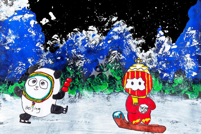 冰墩墩与雪容融