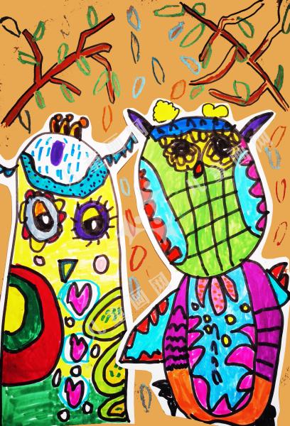 爱臭美的猫头鹰