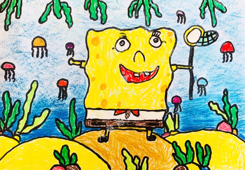 海绵宝宝抓水母