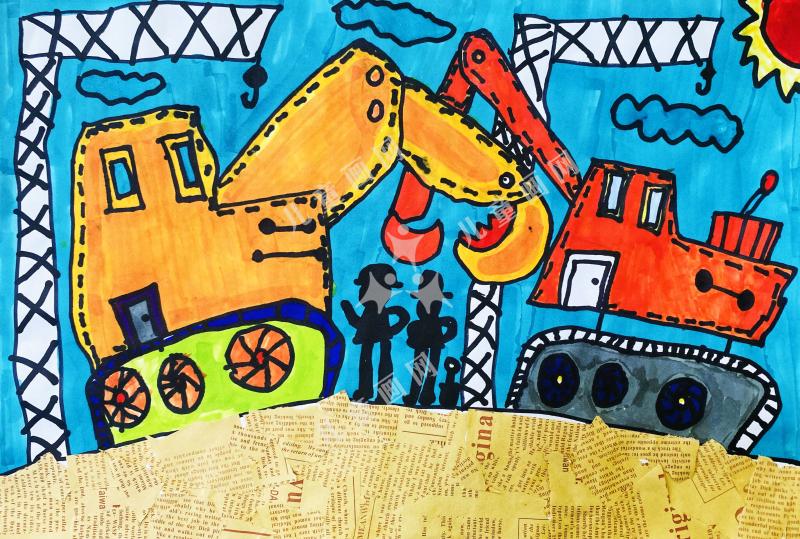 工地上的挖掘机