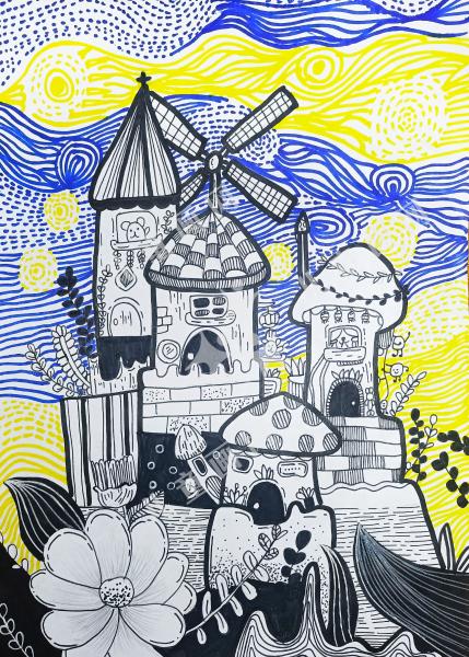 浩瀚星空下的城堡