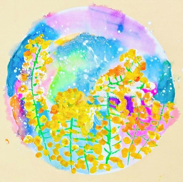 五彩油菜花