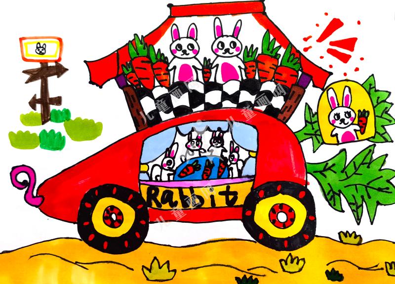 小兔子的萝卜车