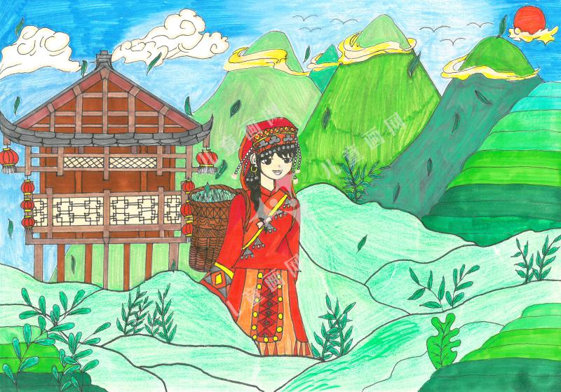 土家山寨采茶女