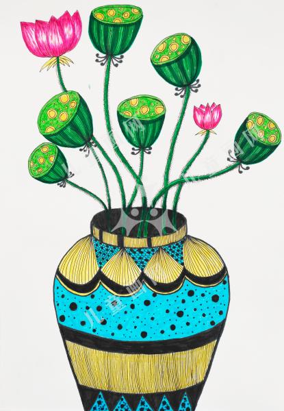 莲蓬荷花