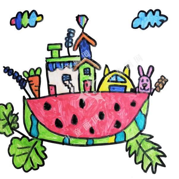 西瓜上的房子