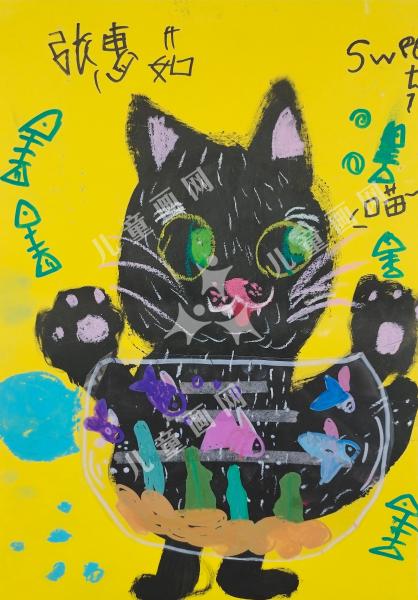 顽皮的小黑猫