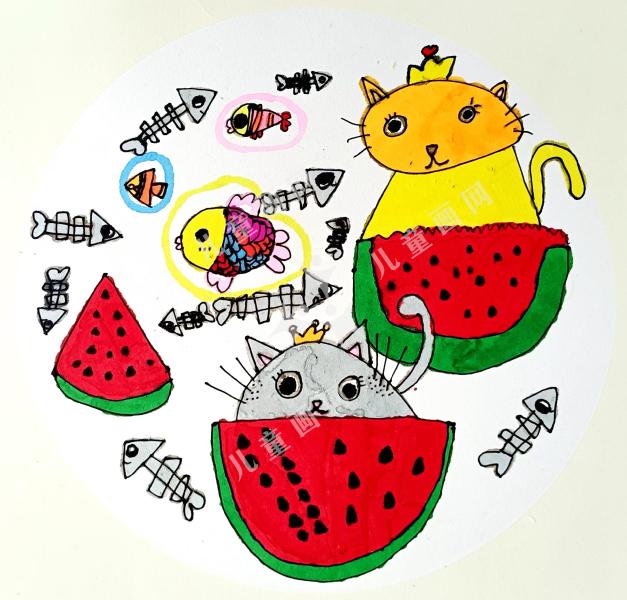 吃西瓜的猫