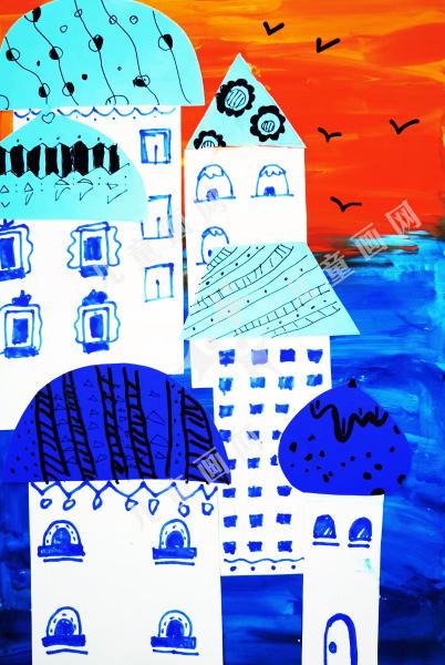 美丽的圣托里尼岛