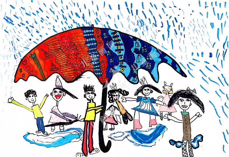 一起躲雨的小伙伴