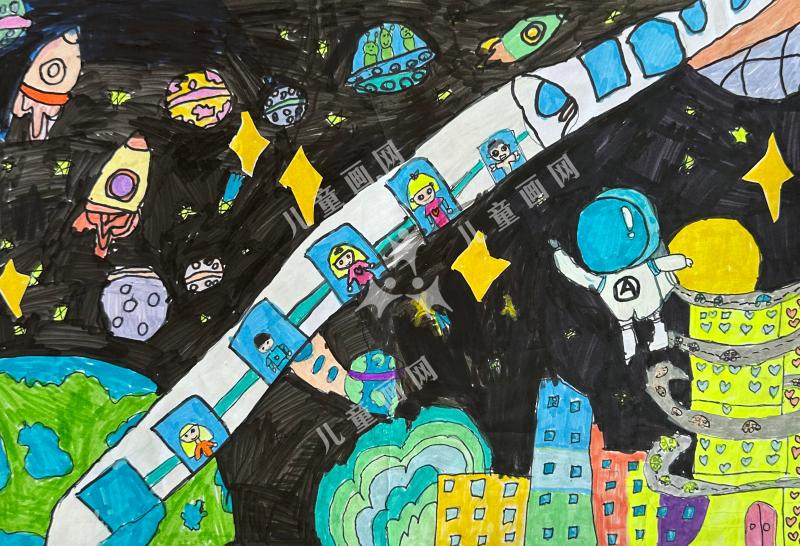 未来世界的旅游快车