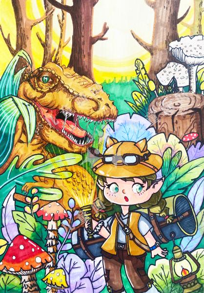 森林秘境：精灵与巨兽