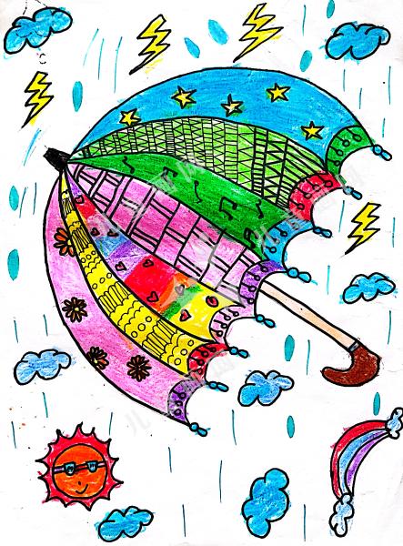 彩虹雨伞
