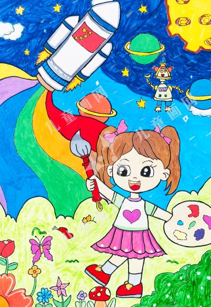 画笔绘就航天梦