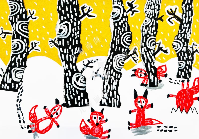 雪地里的小狐狸