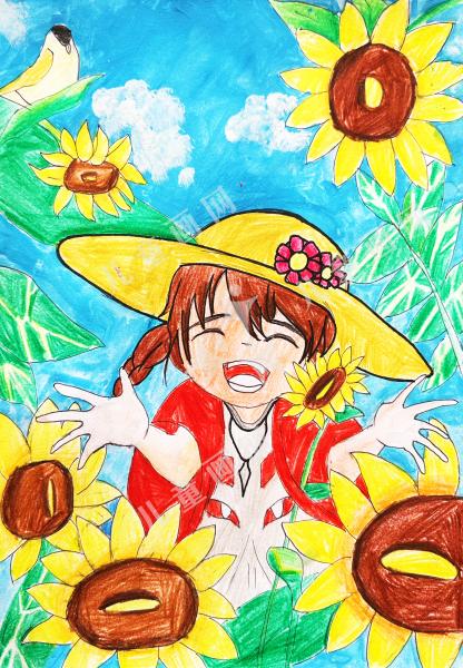 葵园里的自然欢笑