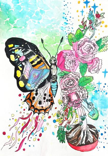 蝶与花的自然絮语