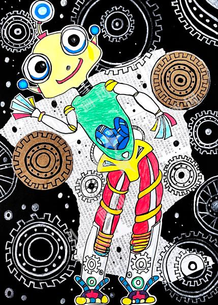 发条彩色机器人